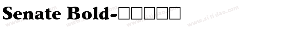 Senate Bold字体转换
